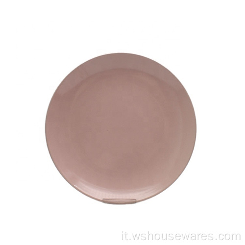 Dink ceramica per la cena a piatto rosa all&#39;ingrosso
